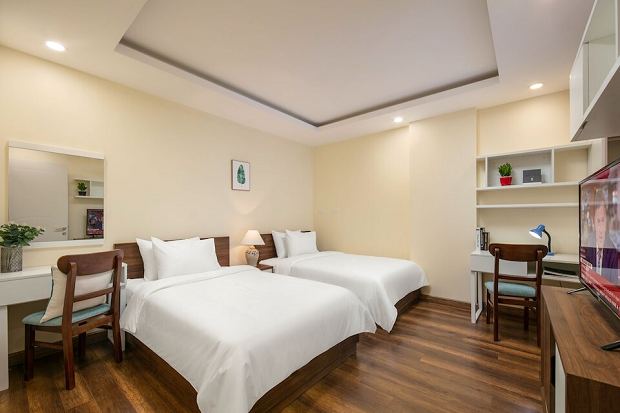 Phòng giường đơn của khách sạn Paradiso Residence Ha Noi vô cùng đầy đủ